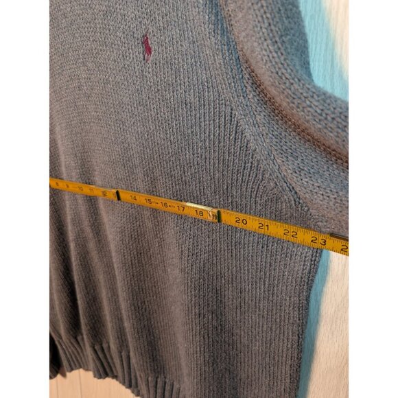 Polo Ralph Lauren Men’s Cotton Crew Neck Gray Sweater Size XL Preppy - Picture 5 of 6